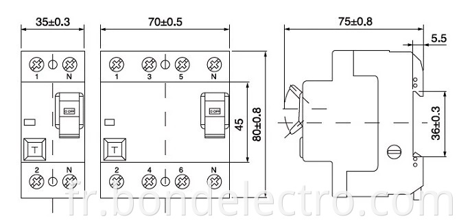 Dimension For Nfin Rcd Residual Current Device Webp